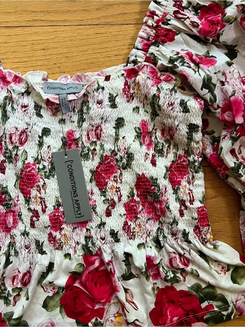 NWT Anthropologie Floral Smocked Cottagecore Blouse